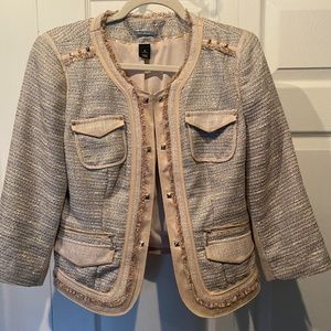 White House Black Market Illuminant Tweed Jacket